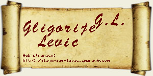 Gligorije Lević vizit kartica